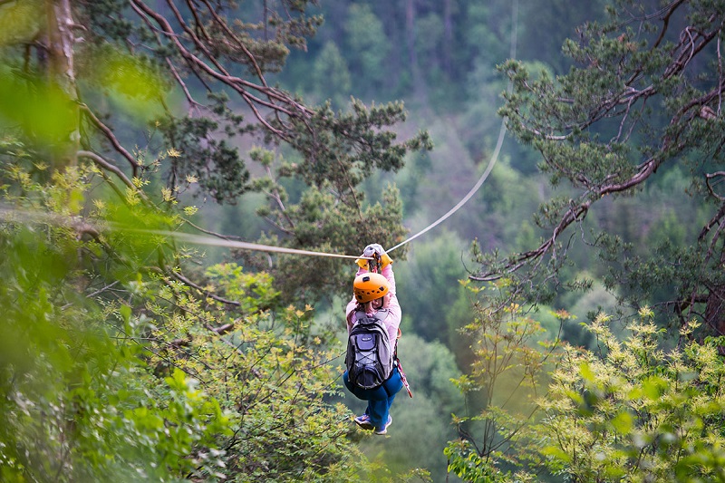 Zipline dolinka in Bled is set in beautiful surroundings