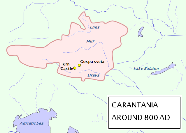 Carantania (Karantanija) at 800 AD