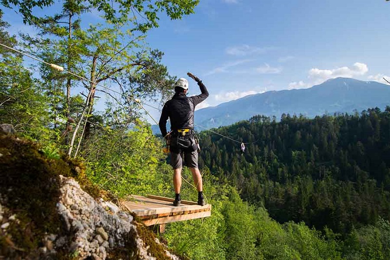 Zipline dolinka in Bled is easy to book and enjoy